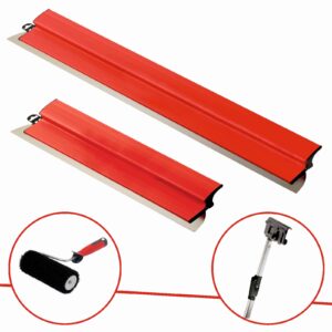 Pacchetto 2 Lame Liscianti 100/60 cm + Prolunga Telescopica + Rullo per Intonaco